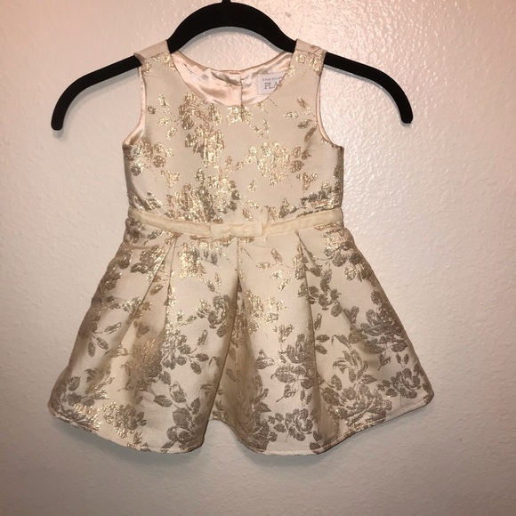 The Children’s Place Toddler Sleeveless Metallic Golf Jacquard Woven Dress
